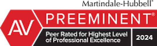 Martindale-Hubbell AV Preeminent, peer rated for highest level of professional excellence, 2024